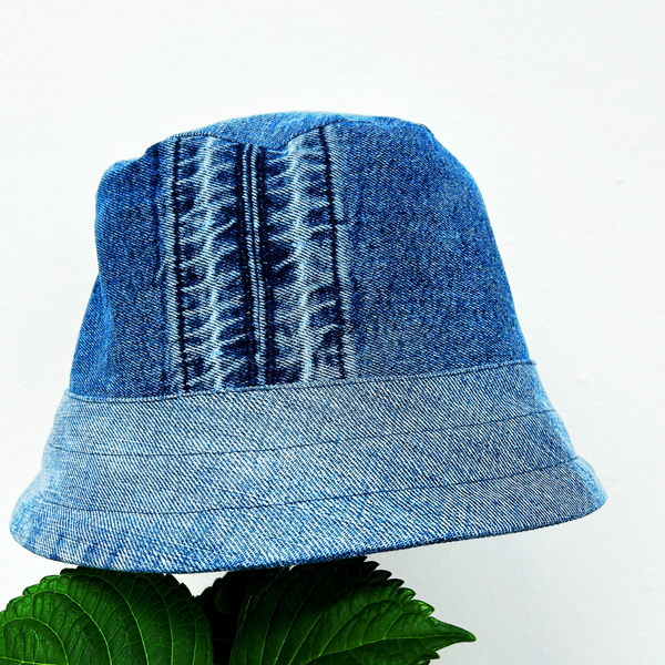 Panama double sided  of upcycled denim #2 12 photo