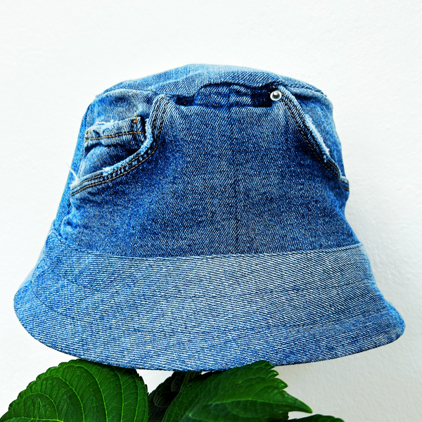 Panama double sided  of upcycled denim #2 12 photo