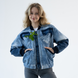 Upcycled denim the only one bomber "Sweet Heart"