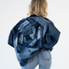 Upcycled denim customized bomber "Blossom"