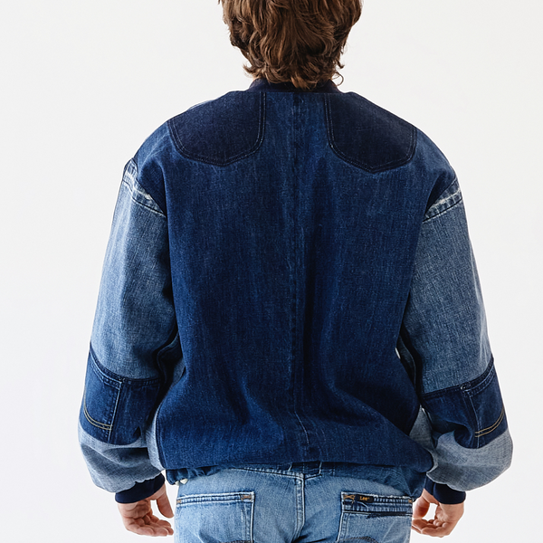 Upcycled denim customized bomber "Simply one" 34 photo