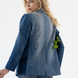 Classic upcycled denim blazer "Be Smart"