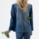 Classic upcycled denim blazer "Be Smart"