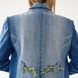 Classic upcycled denim blazer "Be Smart"