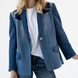 Classic upcycled denim blazer "Be Smart"