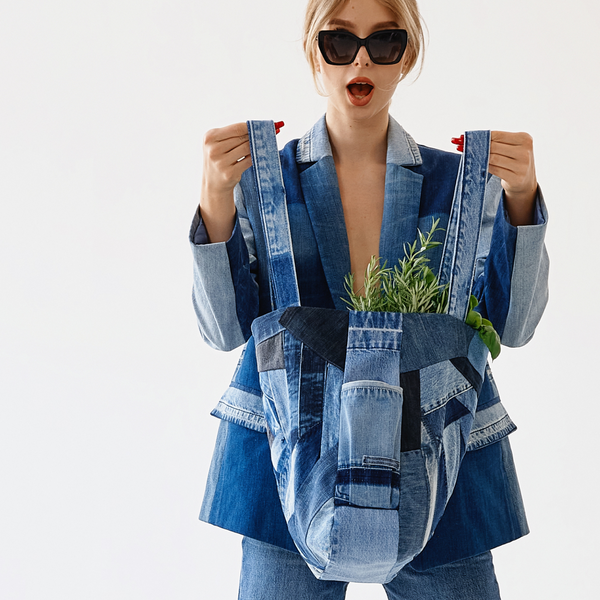 Tote bag of upcycled denim 45 photo