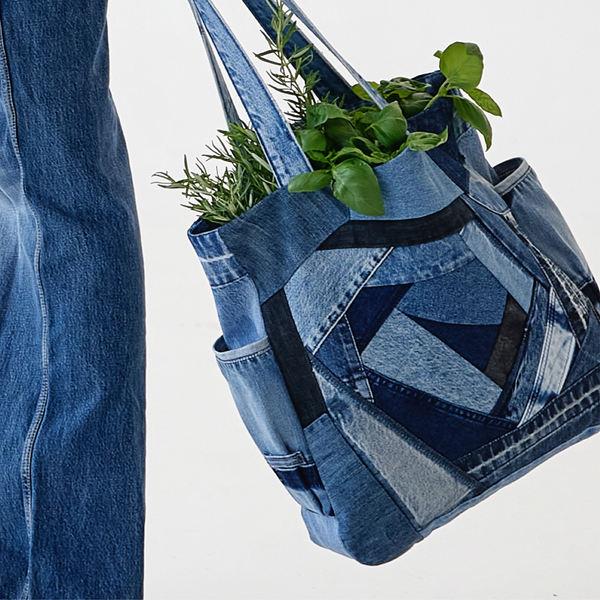 Tote bag of upcycled denim 45 photo