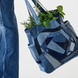 Tote bag of upcycled denim